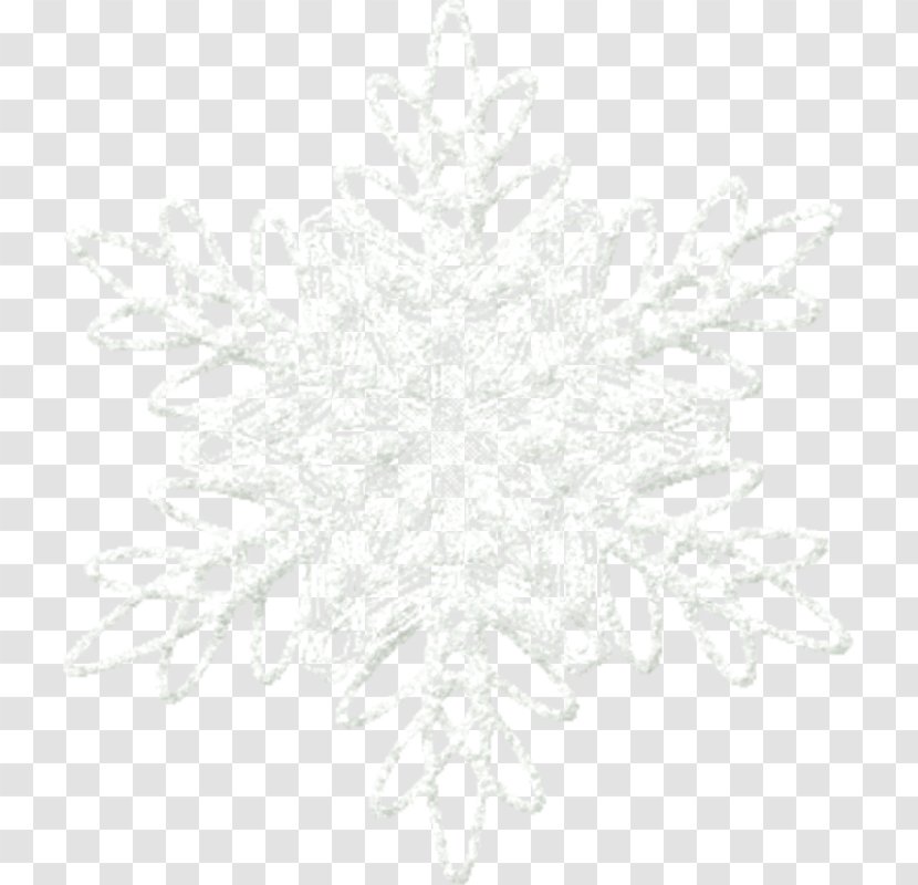 Symmetry Pattern Snowflake Line - Black And White - Transparent Transparent PNG