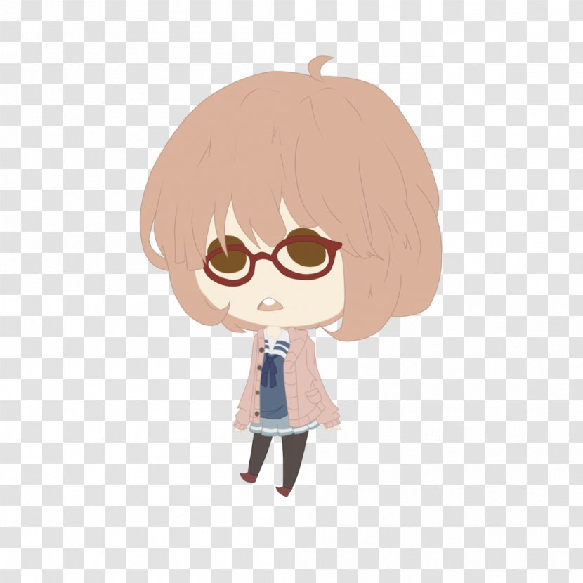 Glasses Brown Hair Cartoon - Frame - Mirai Kuriyama Transparent PNG