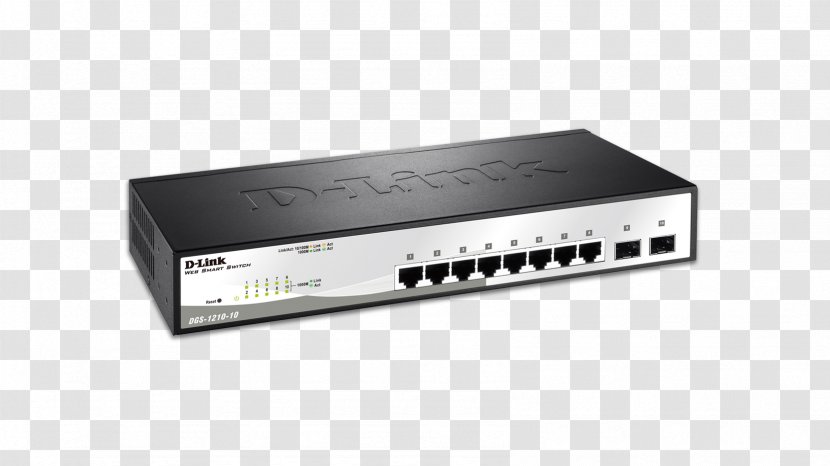 Network Switch Gigabit Ethernet Power Over Small Form-factor Pluggable Transceiver D-Link - 10 - Technology Transparent PNG