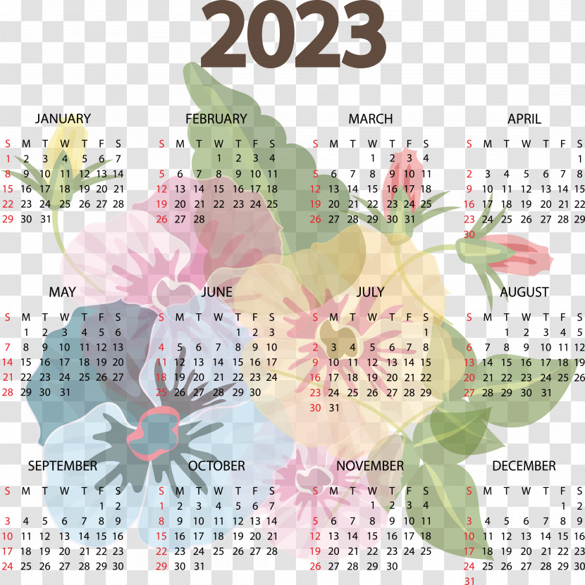 Calendar Font Flower Pattern Meter Transparent PNG