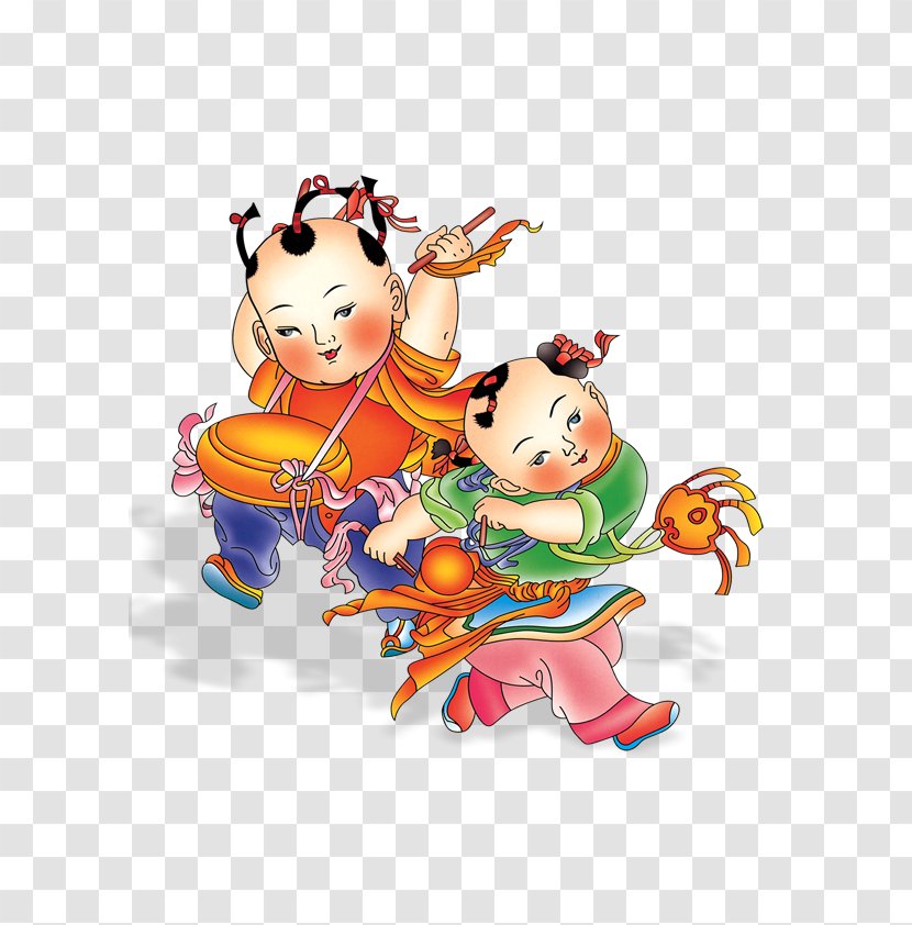 China Chinese New Year Lunar - Picture - Feasts Doll Transparent PNG
