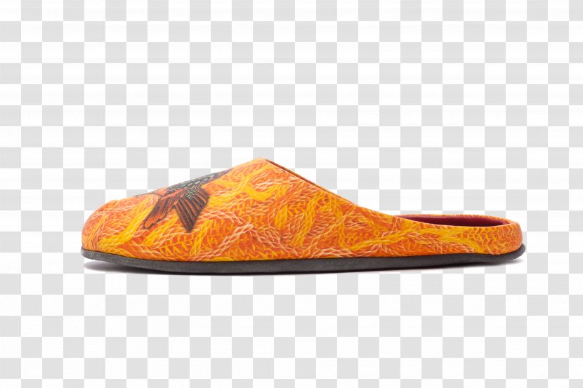 Slipper Shoe - Orange - Outdoor Transparent PNG