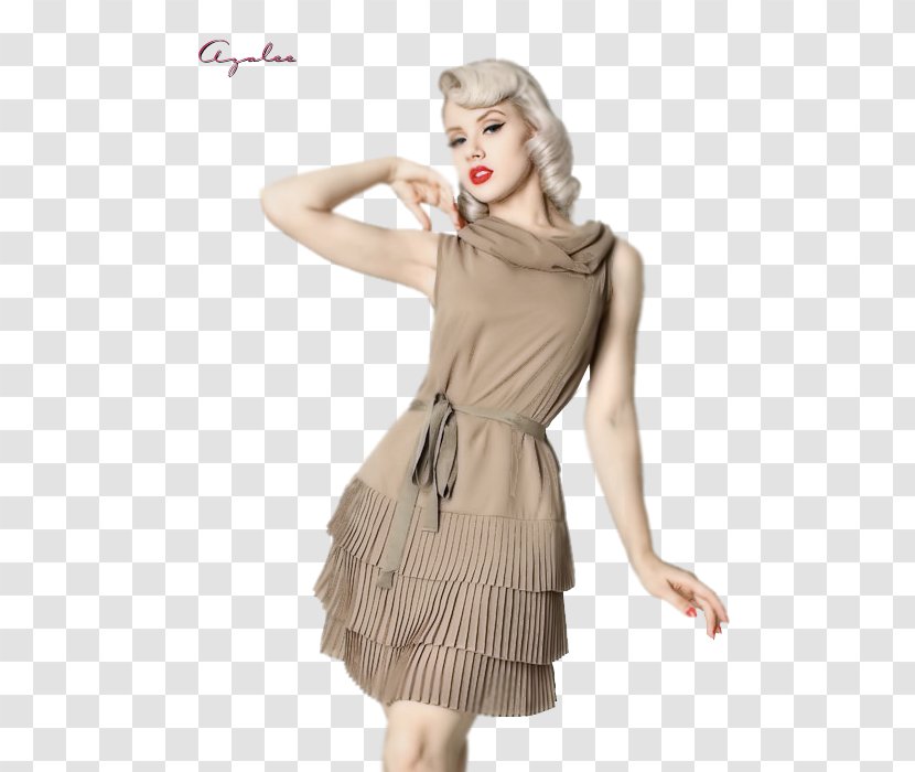 Dress Ruffle Chiffon Vintage Clothing - Cartoon Transparent PNG