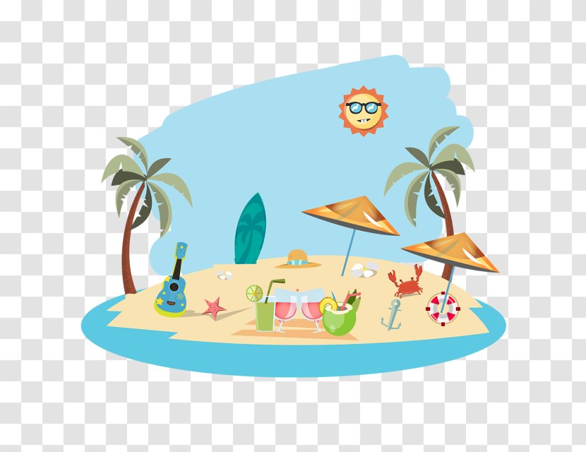 Vector Graphics Illustration Clip Art Image Cartoon - Drawing - Summer Beach Elements Transparent PNG