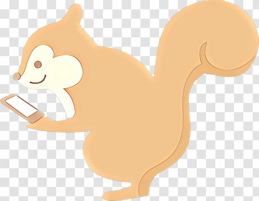 Squirrel Cartoon Nose Animal Figure Tail Transparent PNG
