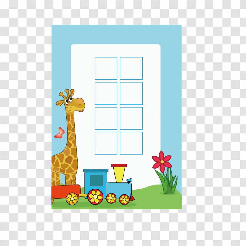 Picture Frame Child Photography - Area - Giraffe Cartoon Form Transparent PNG
