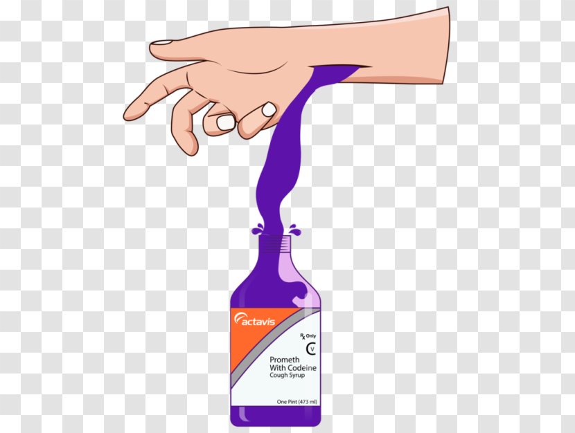 Purple Drank Codeine Actavis Promethazine Opiate - Finger - Thumb Transparent PNG