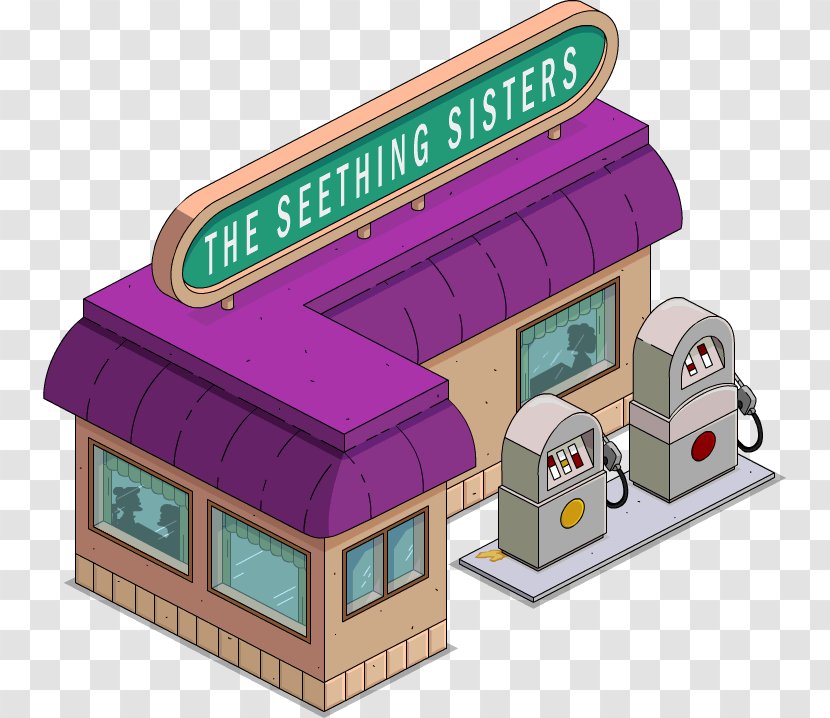 The Simpsons: Tapped Out Seething Sisters! Waverly Hills, 9-0-2-1-D'oh Wikia - Building - Restaurant Transparent PNG