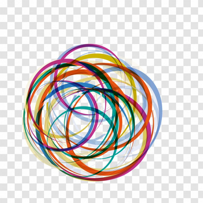Vector Creative Circle Colorful Lines - Computer Graphics - If We Transparent PNG