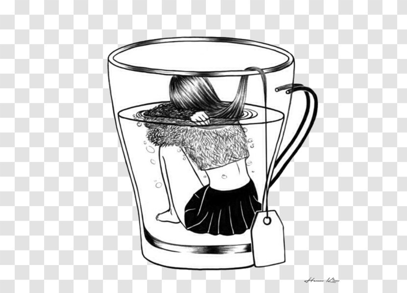 Tea Drawing Art Cup - Serveware Transparent PNG