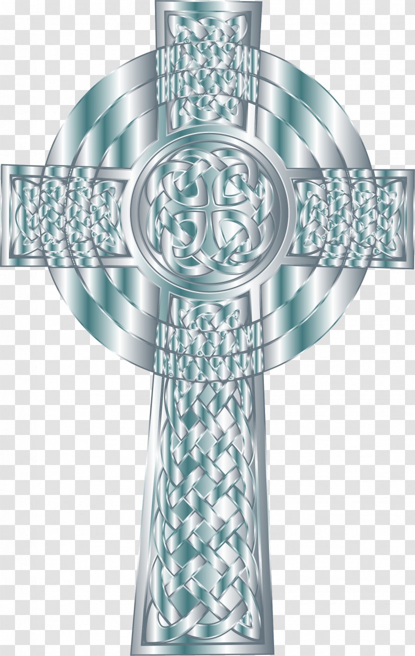 Celtic Cross Christian Clip Art - Aqua Cliparts Transparent PNG