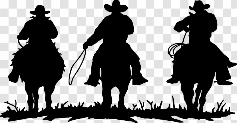 American Frontier Cowboys & Rodeo Silhouette - Wild West Transparent PNG