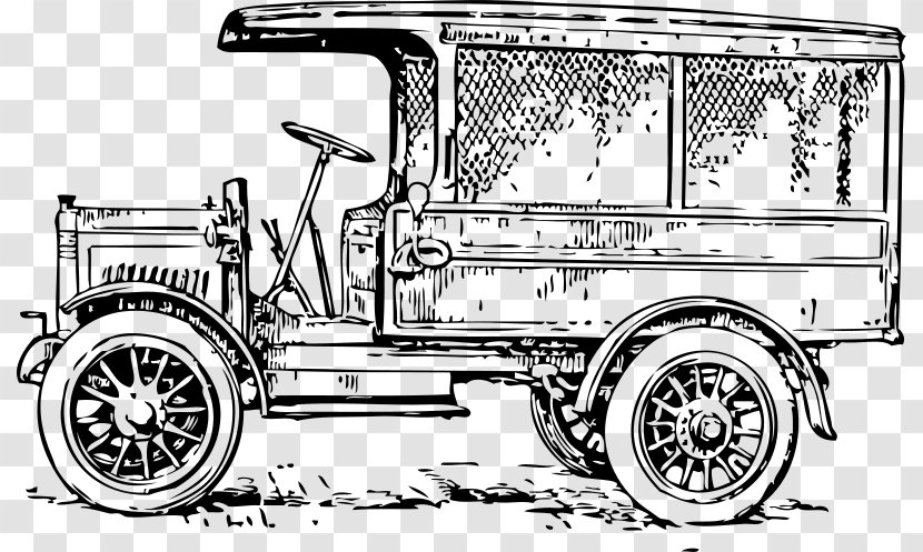 Vintage Car Pickup Truck Clip Art - Wheel Transparent PNG