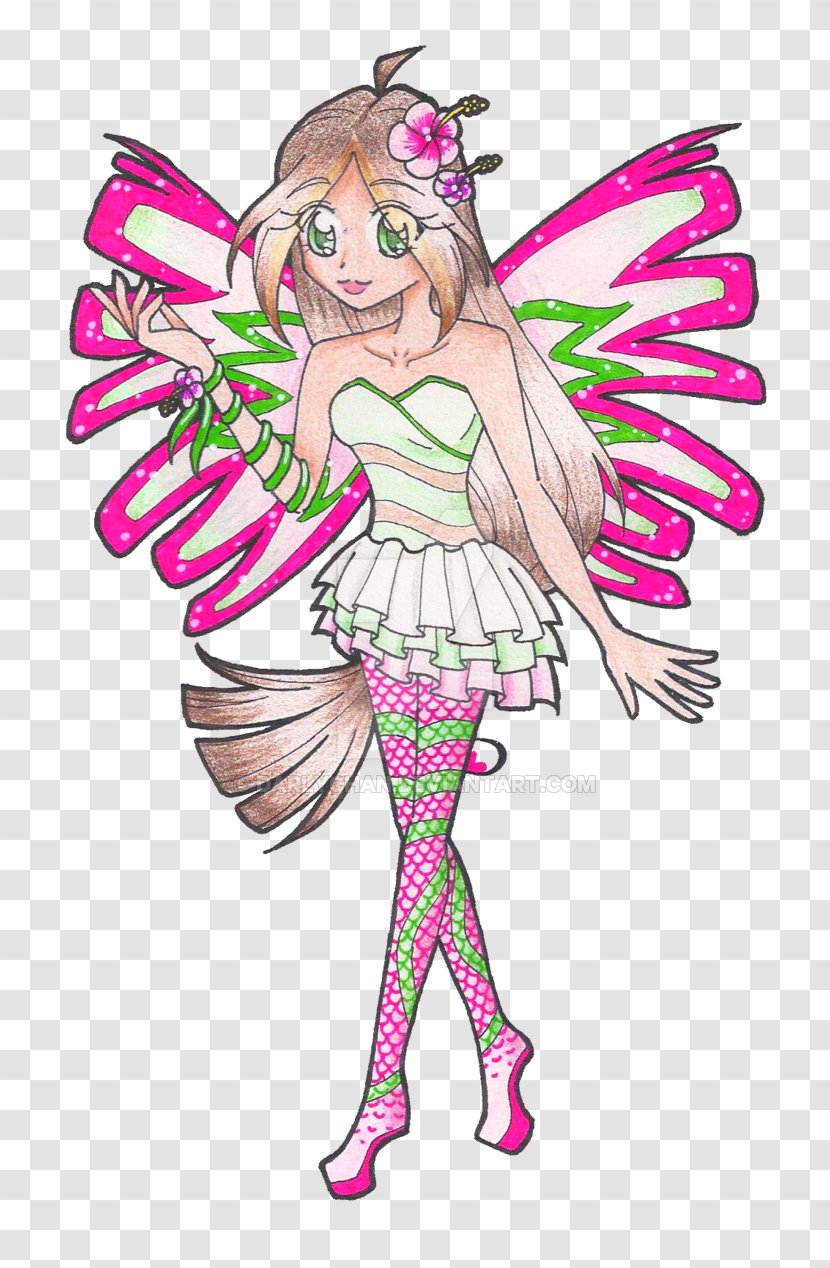 Fairy Costume Design Pink M Clip Art - Supernatural Creature Transparent PNG