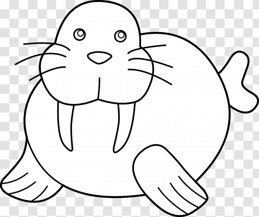 Walrus Coloring Book Puppy Child Clip Art - Tree - White Seal Cliparts Transparent PNG