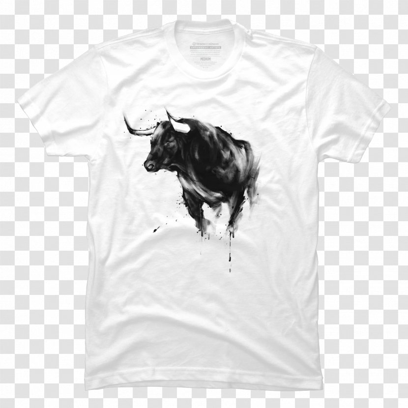 T-shirt Painting Art Bull - Top Transparent PNG
