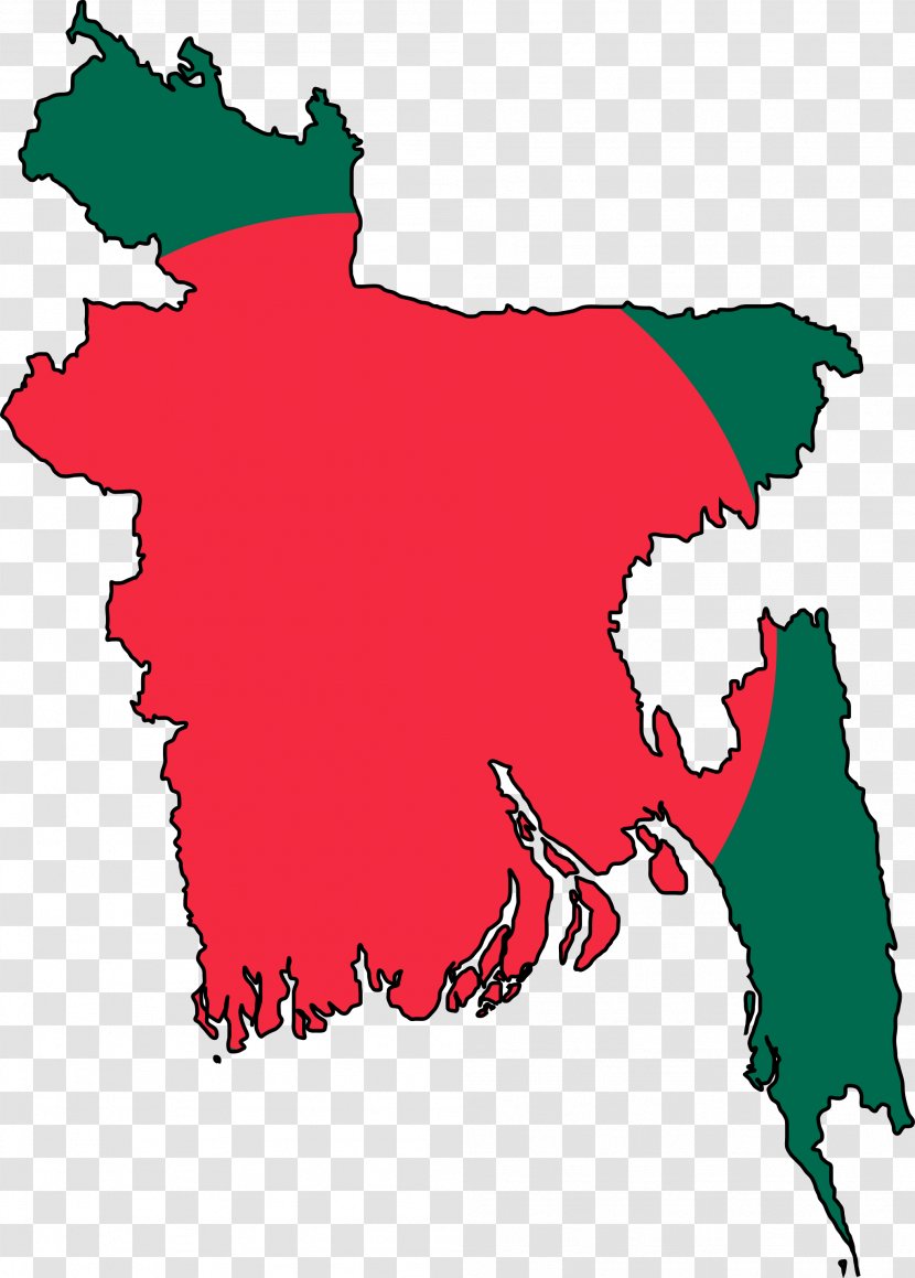 Flag Of Bangladesh Mapa Polityczna - Map - Hd Photo Free Download Transparent PNG