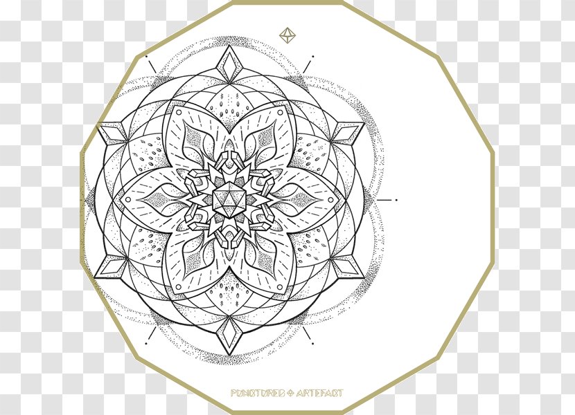 Line Art Drawing Tattoo Sacred Geometry - Flash - Design Transparent PNG