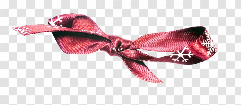 Red Christmas Ribbon - Butterfly Transparent PNG