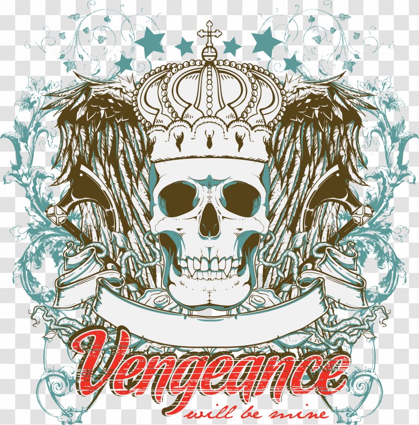 Skull Wearing A Crown - Illustration - Stock Photography Transparent PNG