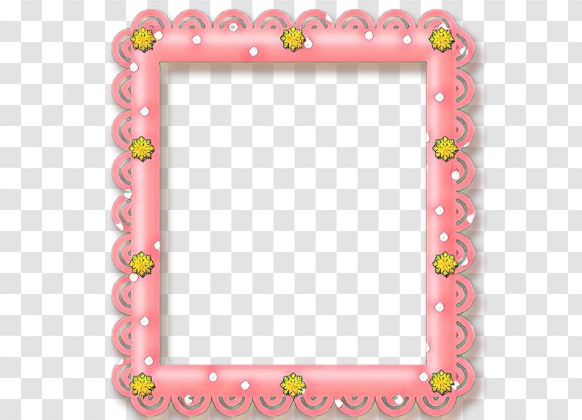 Picture Frames Pink M Font Flower Line - Frame - Rectangle Transparent PNG