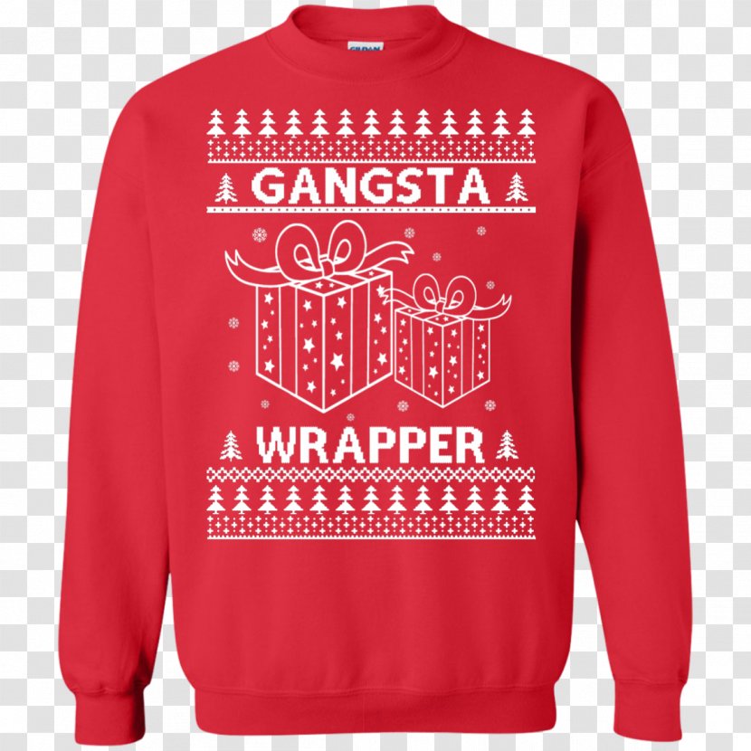 T-shirt Christmas Jumper Hoodie Sweater Crew Neck - Outerwear Transparent PNG