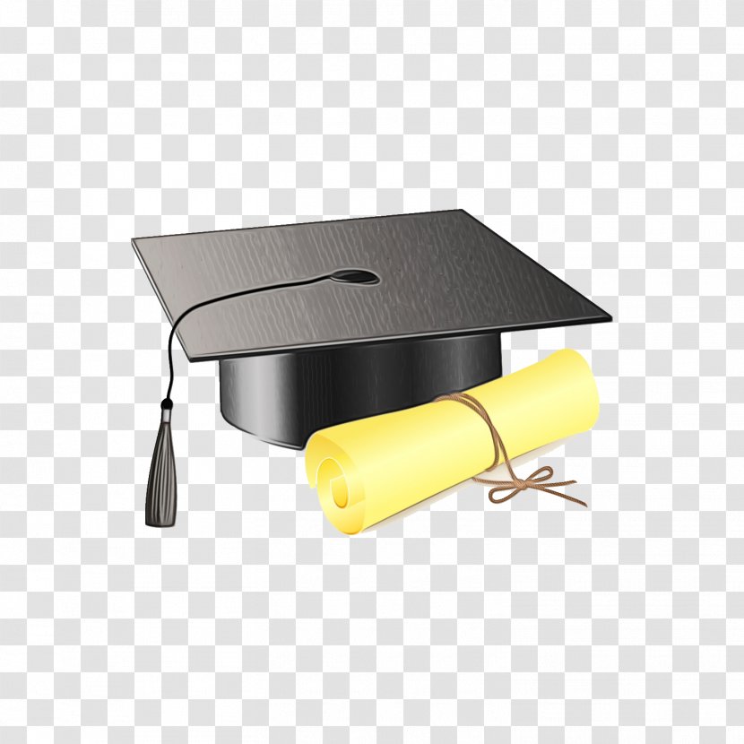 Product Design Angle - Yellow - Mortarboard Transparent PNG