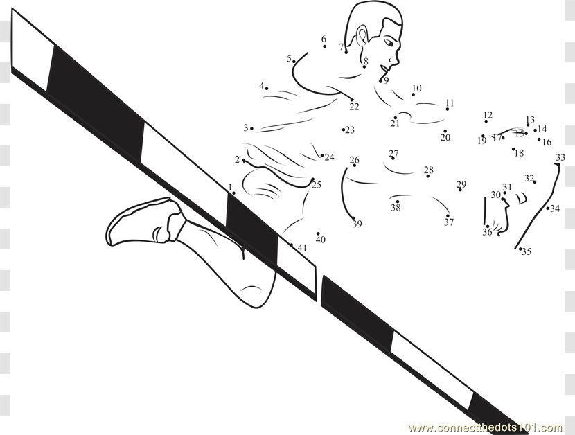 Connect The Dots Sport High Jump Coloring Book Jumping - Text - Photo Transparent PNG