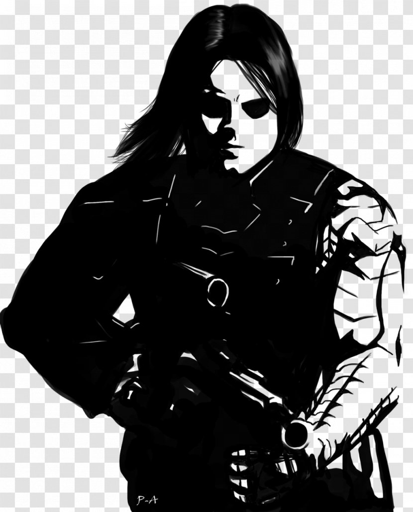 Bucky Barnes Captain America: The Winter Soldier Jack Kirby - Flower - Shading Black Transparent PNG