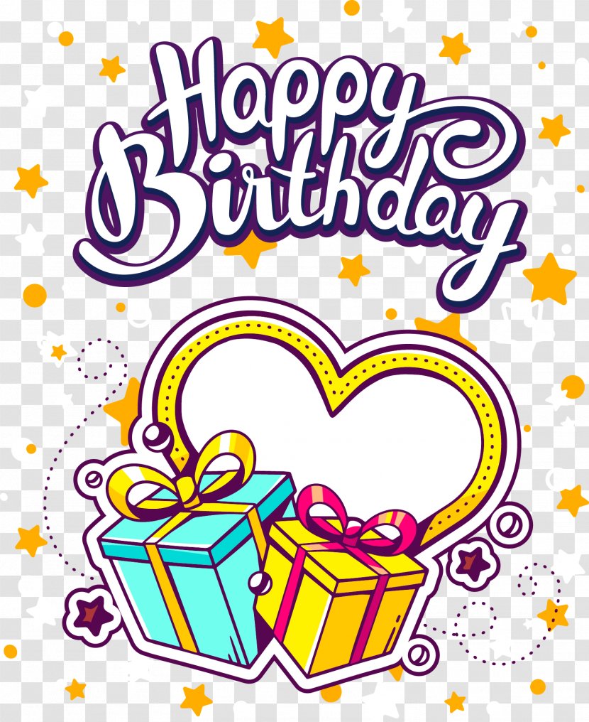 Birthday Gift Greeting Card Illustration - Note Cards Transparent PNG