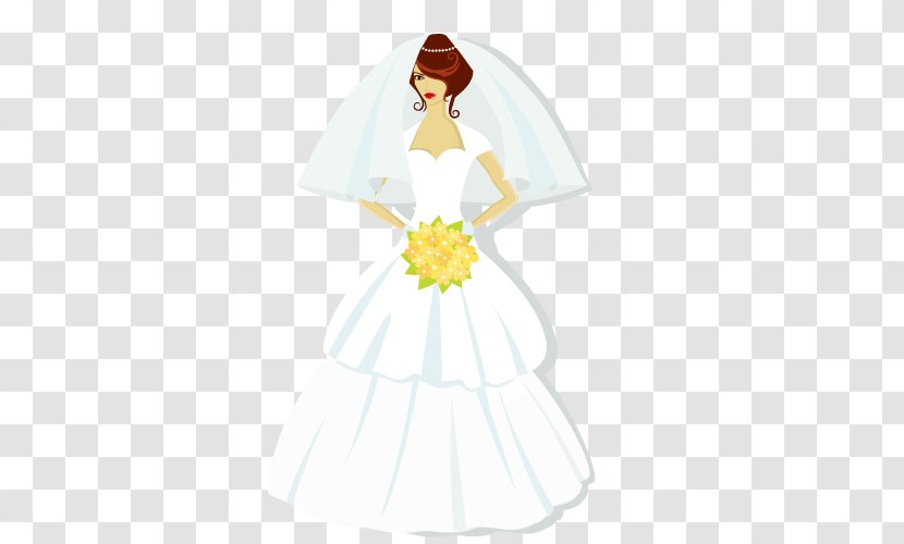 Wedding Invitation Dress Bride Illustration - Frame - Vector Married Transparent PNG