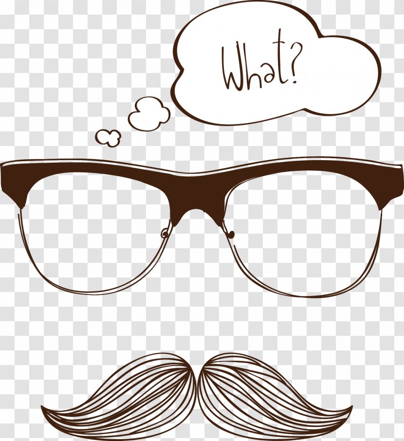 Glasses Drawing Moustache - Vision Care - Vector Beard Transparent PNG