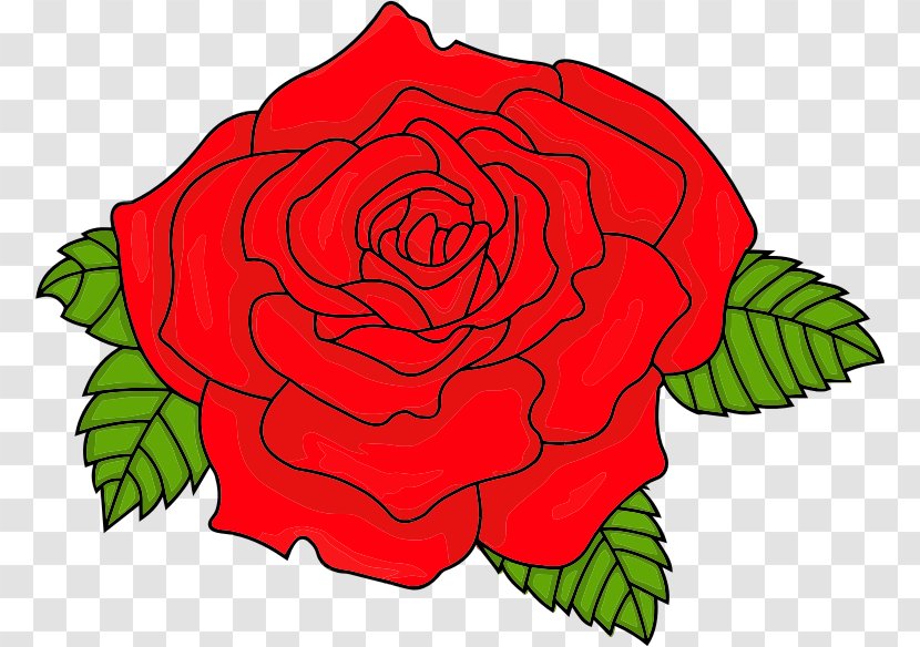 Garden Roses Clip Art Cabbage Rose Floribunda Floral Design - Shaded Transparent PNG