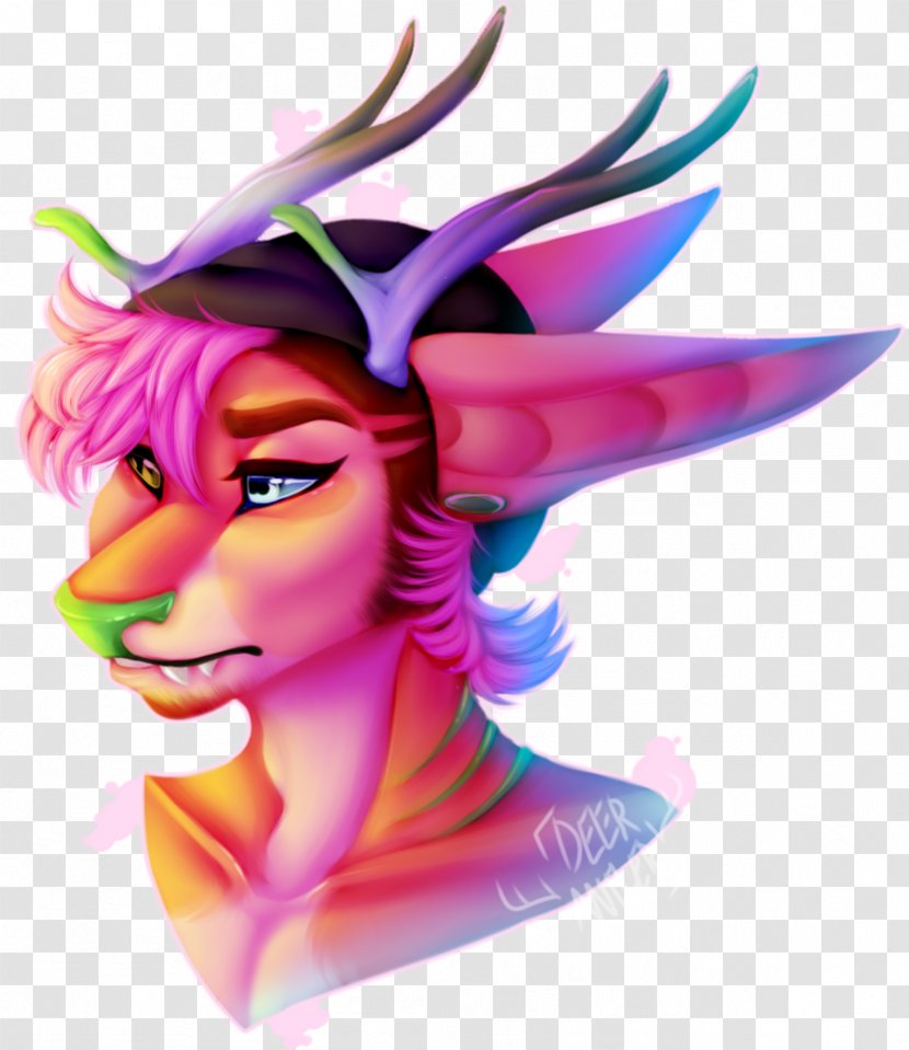 DeviantArt Drawing Deer - Violet - Antler Transparent PNG