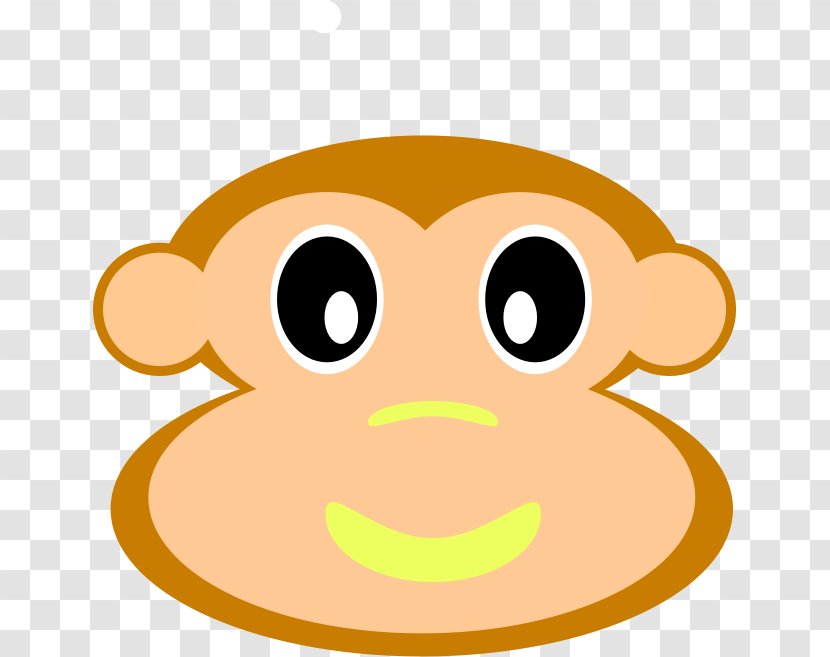 Snout Nose Cartoon Mammal Clip Art - Monkey Clipart Transparent PNG