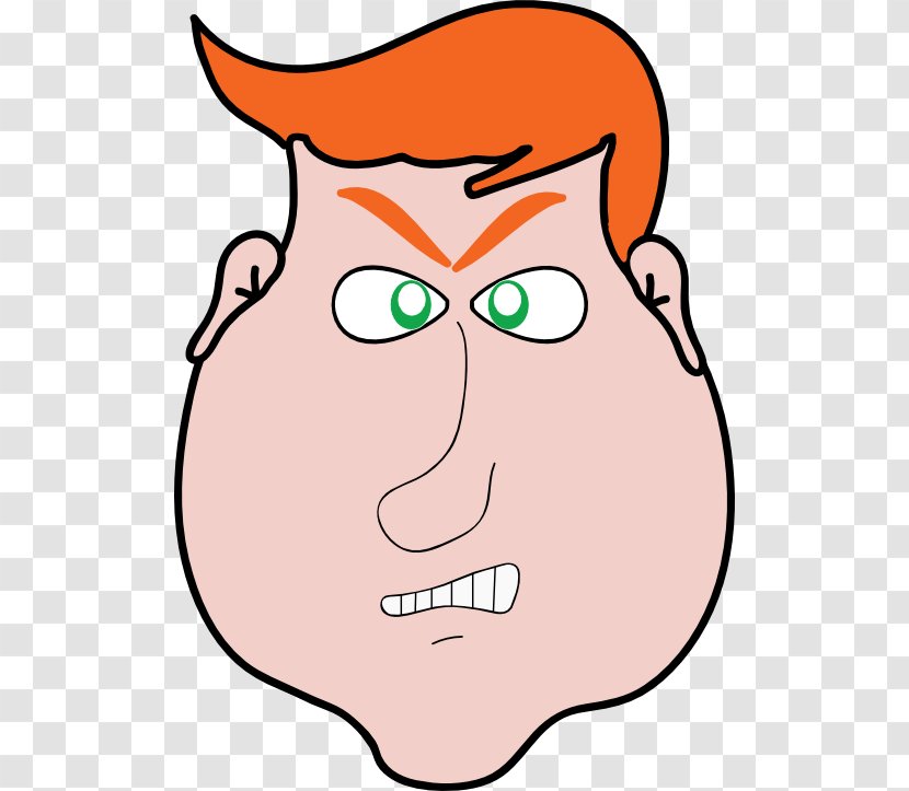Hair Orange Man Male Clip Art - Tree - Picture Of Angry Transparent PNG