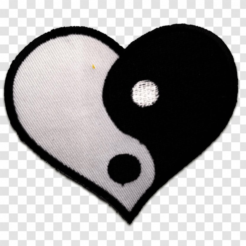 Yin And Yang Symbol Heart - Embroidery Transparent PNG
