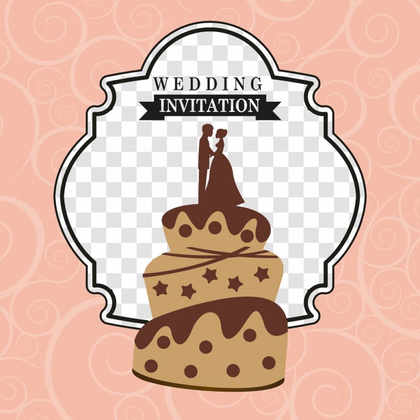 Wedding Invitation Marriage - Royaltyfree - Vector Cake Transparent PNG