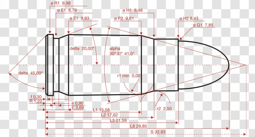 Cartridges Of The World 7.65×21mm Parabellum Bullet Ammunition - Caliber Transparent PNG