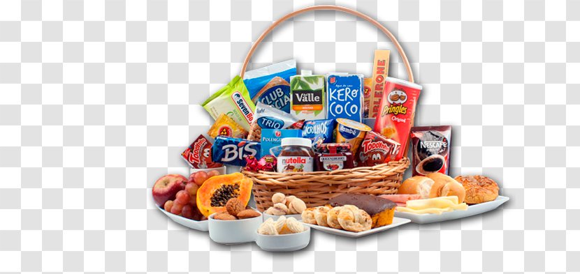 Food Gift Baskets Breakfast Junk Fast Hamper - Cesta Transparent PNG