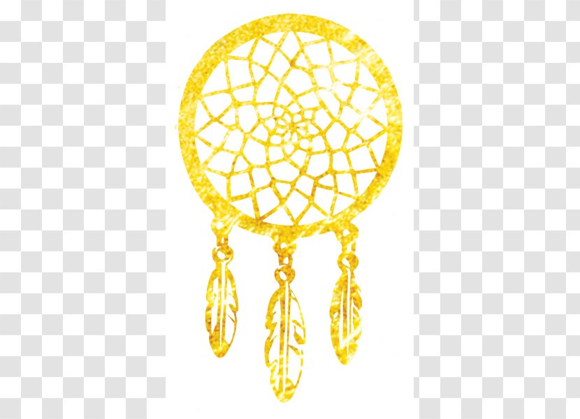 Tattoo Body Jewellery Henna Dreamcatcher - Yellow Transparent PNG