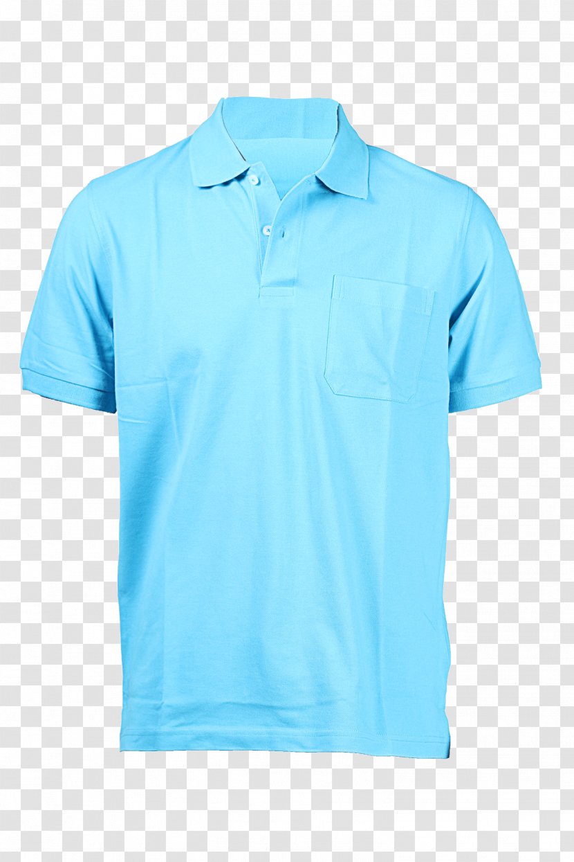 Polo Shirt Tennis Collar Sleeve - Aqua - Short Sleeves Transparent PNG