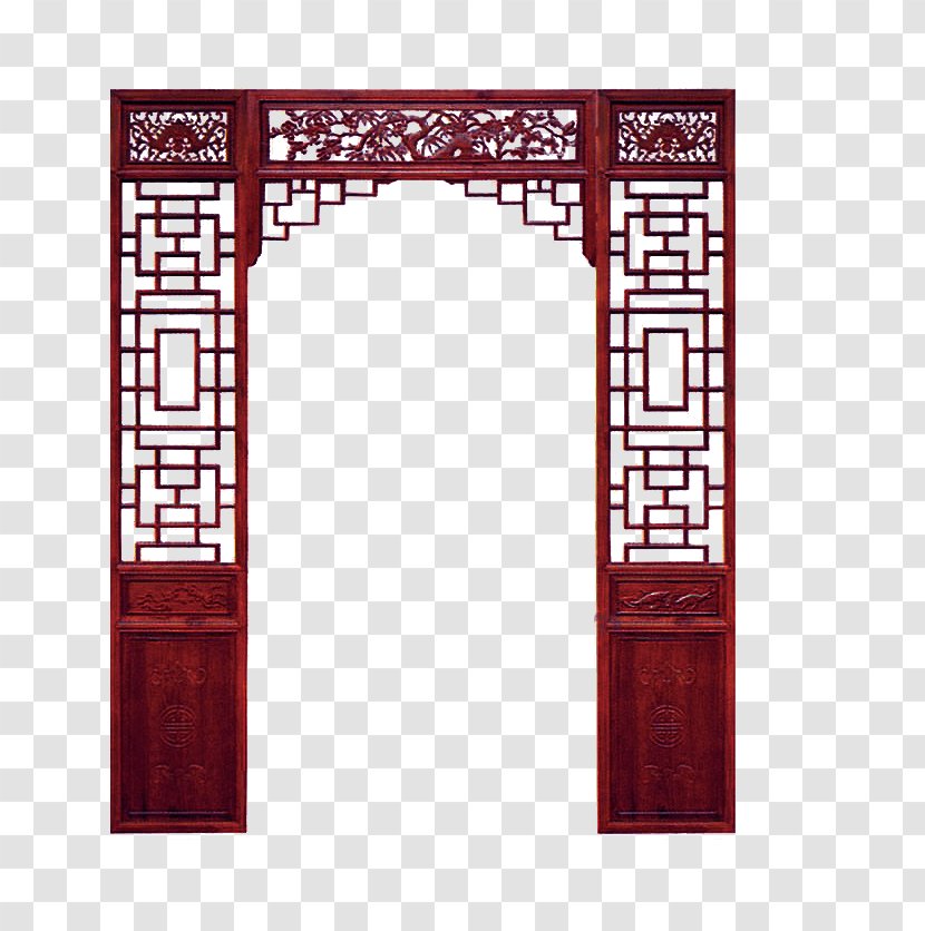 Dongyang Moon Gate U4e1cu9633u6728u96d5 Furniture House Painter And Decorator - Tmall - Door Transparent PNG