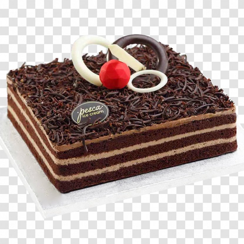 Chocolate Cake Black Forest Gateau Torte Birthday Tart Transparent PNG