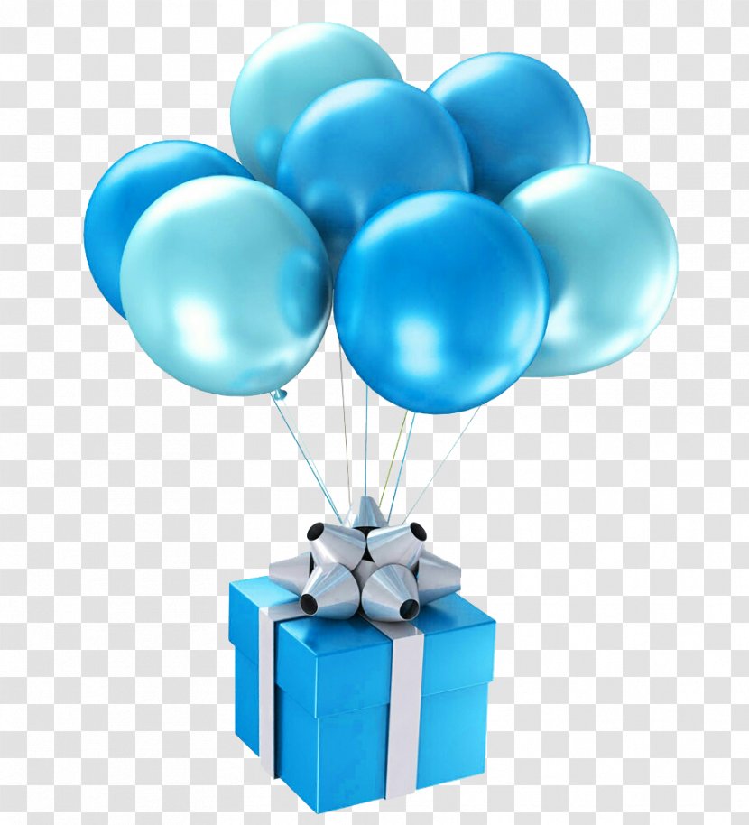 Balloon Blue Happy Birthday To You Gift Transparent PNG