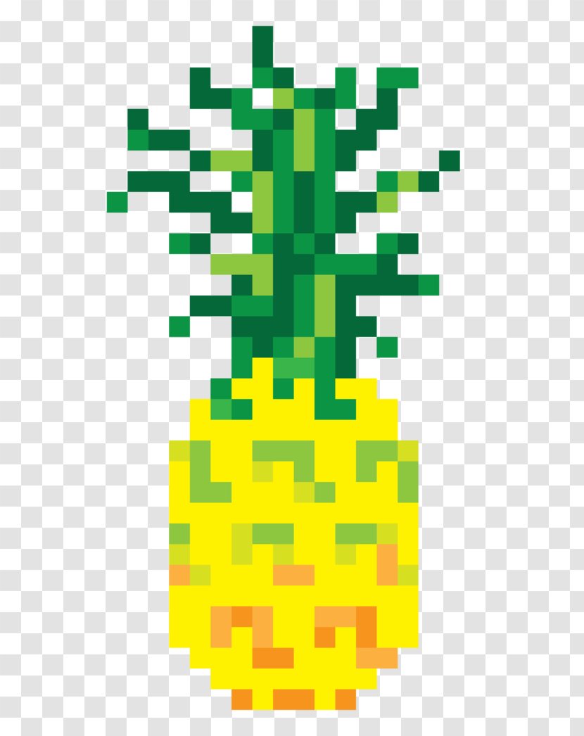 T-shirt Pineapple Pixel Art Bit Sleeve - Area Transparent PNG