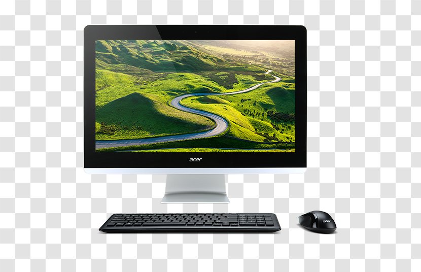 All-in-One Acer Aspire Z3-715 Desktop Computers - Computer Monitor Accessory Transparent PNG