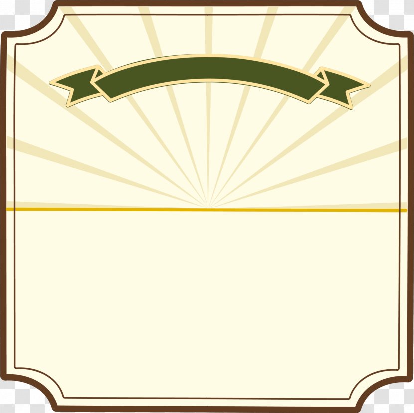 Paper Yellow Ribbon Label - Material Transparent PNG