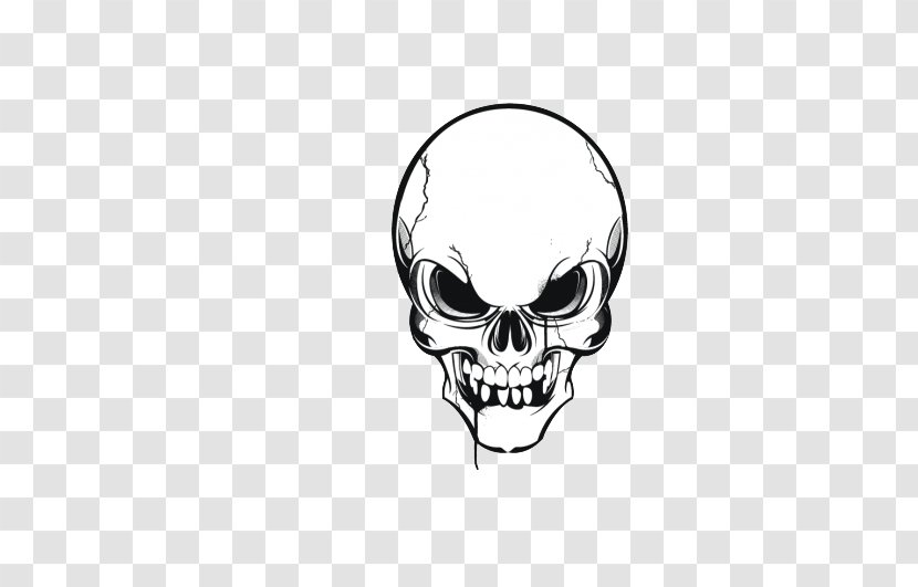 Skull Drawing Clip Art - Black Transparent PNG