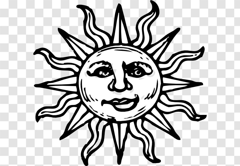 Coloring Book Drawing Clip Art - Sun Smile Transparent PNG